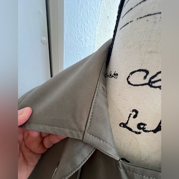 Simply Vera Trench Coat Size X-Small Jacket Vera Wang Sage Belted Ladies - Picture 7 of 8